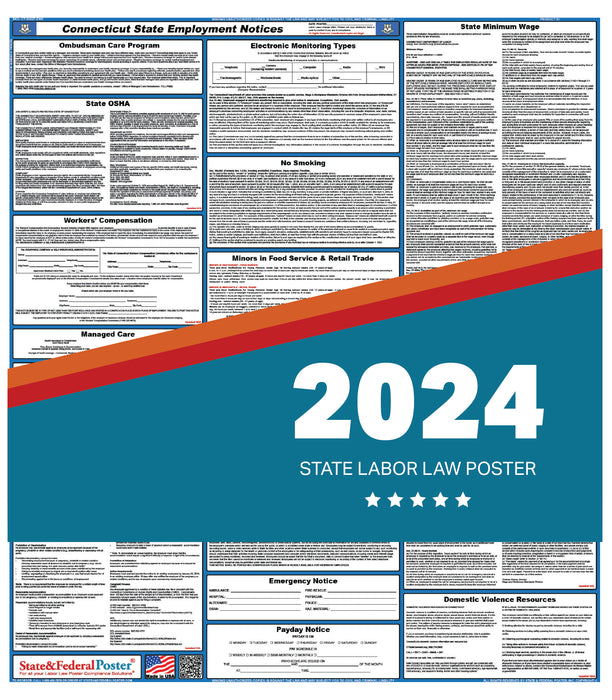 Connecticut State Labor Law Poster 2024