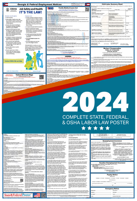 Georgia State and Federal Labor Law Poster 2024