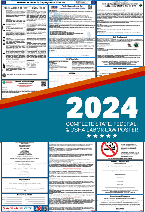 Indiana Digital Labor Law Poster 2024