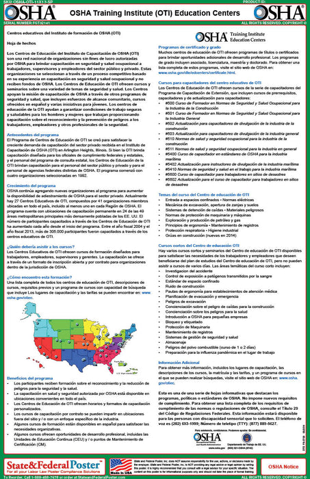 OSHA Training Institute (OTI) Education Centers Fact Sheet