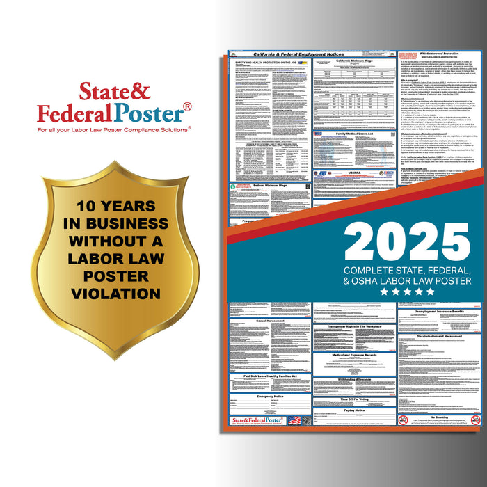 PREORDER - Virginia State and Federal Labor Law Poster 2025