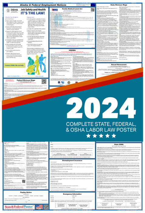Alaska State and Federal Labor Law Poster 2024