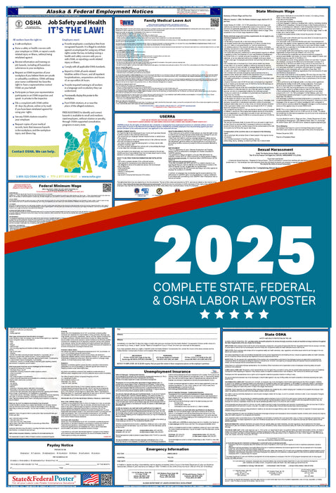 PREORDER - Alaska State and Federal Labor Law Poster 2025