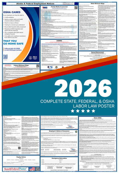 Alaska State and Federal Labor Law Poster 2026