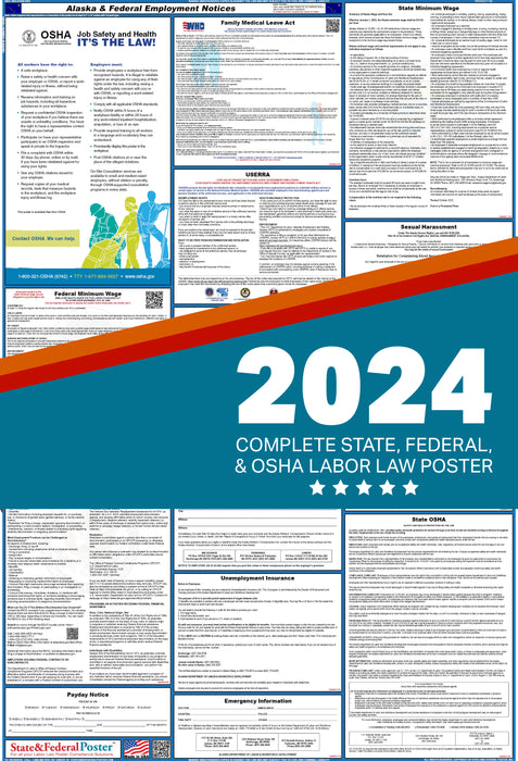 PREORDER - Alaska State and Federal Labor Law Poster 2024