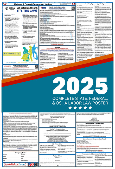 PREORDER - Alabama Digital Labor Law Poster 2025