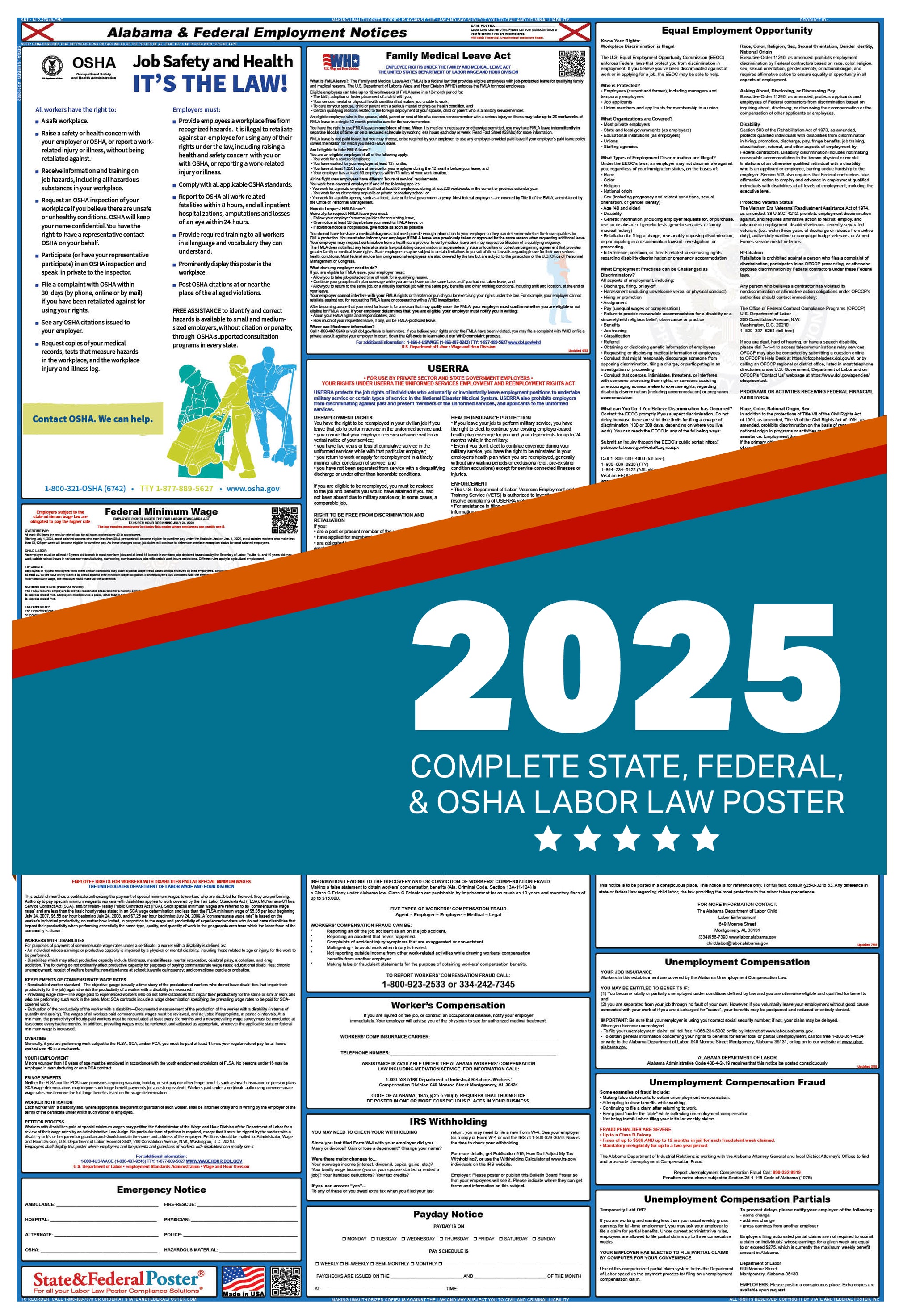 State and Federal Poster, Inc. Compliant Labor Law Posters