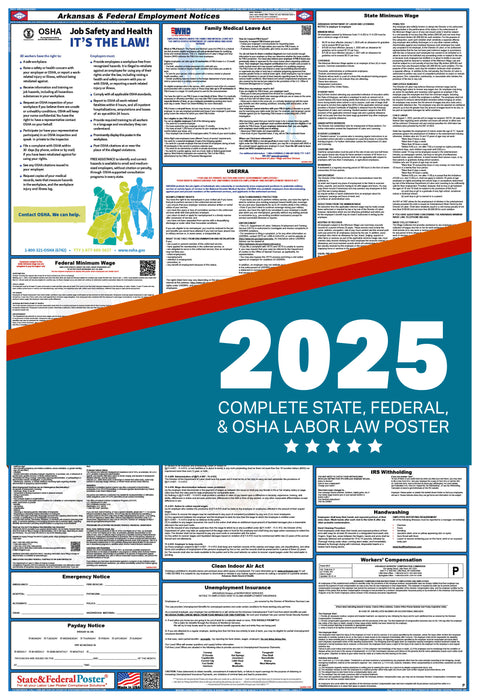 PREORDER - Arkansas State and Federal Labor Law Poster 2025