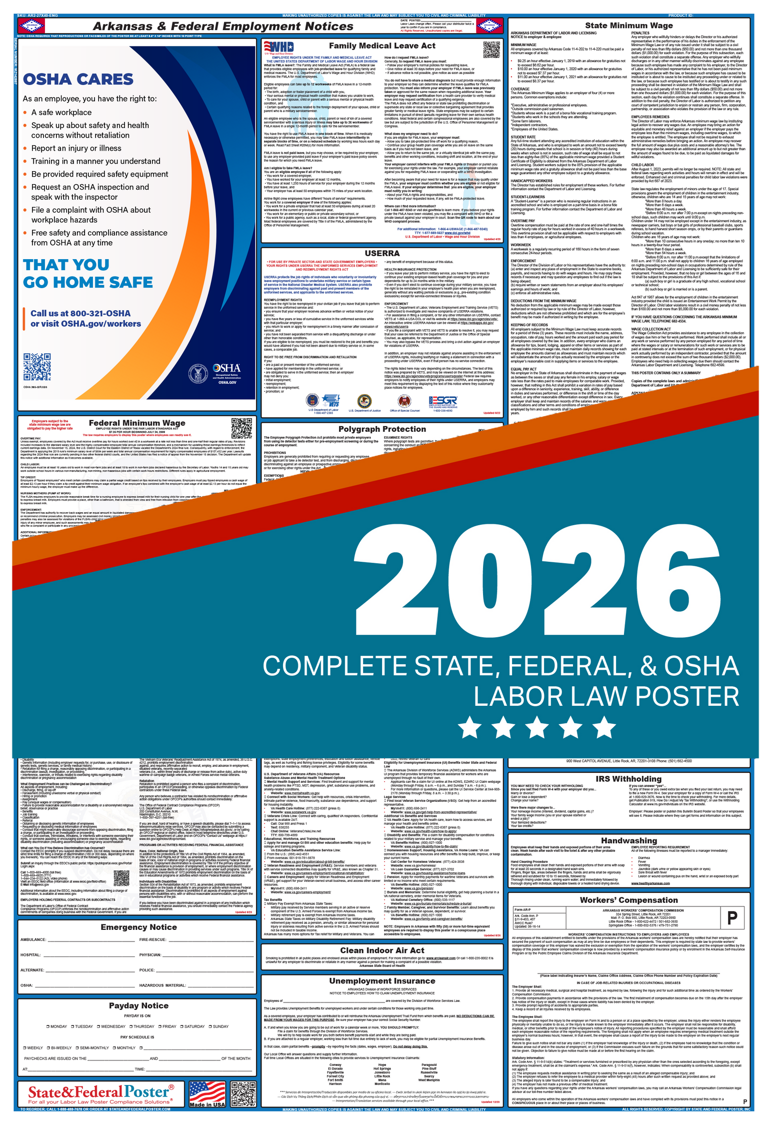 State and Federal Poster, Inc. Compliant Labor Law Posters