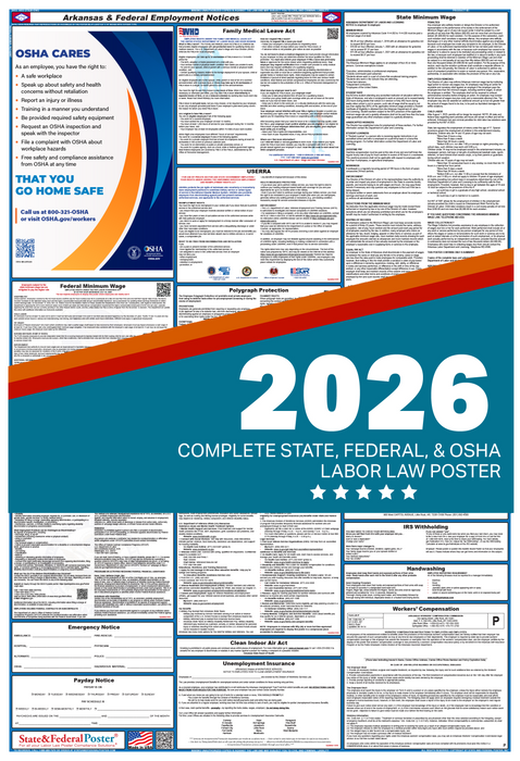 Digital Arkansas Labor Law Poster 2026