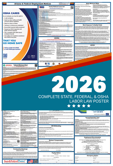 Arizona State and Federal Labor Law Poster 2026