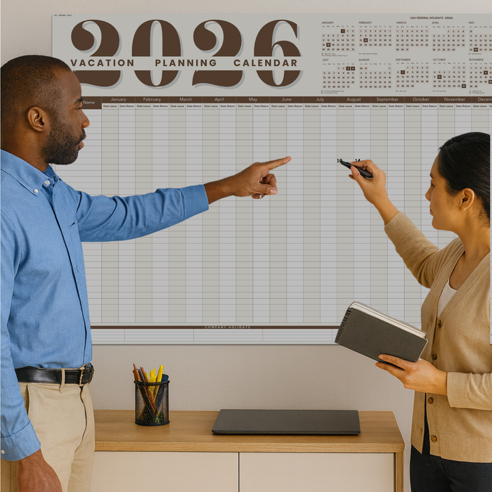 2026 Vacation Planning Calendar 40x27 - Horizontal