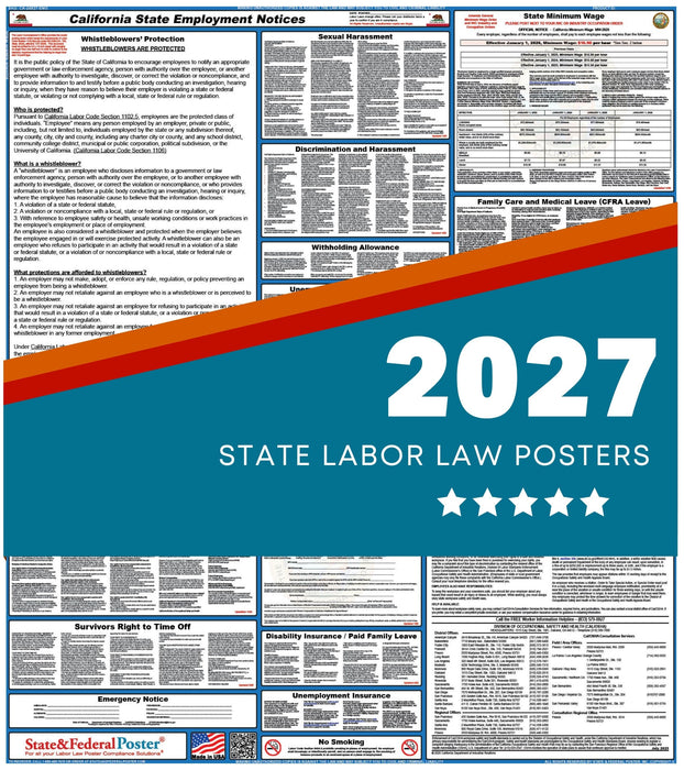 California State Labor Law Poster 2027 - State and Federal Poster
