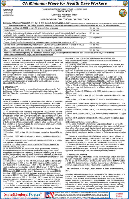 Digital CA Minimum Wage for Health Care Workers