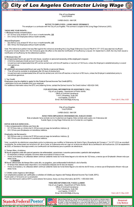Los Angeles Contractor Living Wage Ordinance (Bilingual)