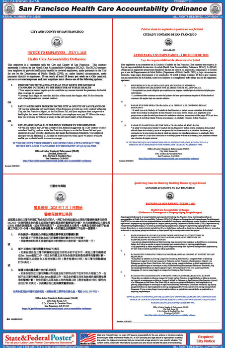 Digital San Francisco Health Care Accountability Ordinance (Multilingual)