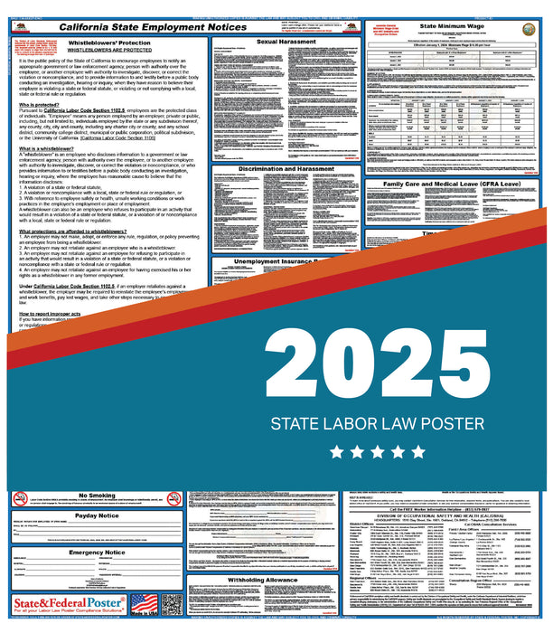 PREORDER - California State Labor Law Poster 2025