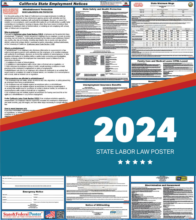 PREORDER - California State Labor Law Poster 2024