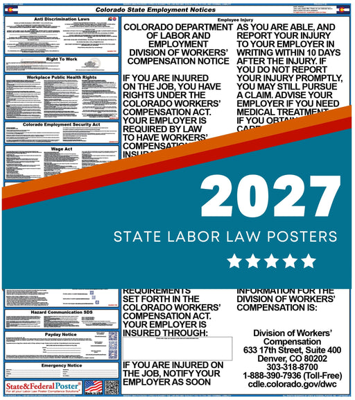 Colorado State Labor Law Poster 2027 - State and Federal Poster