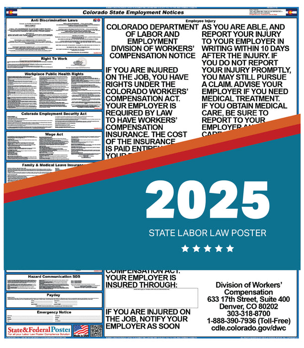 PREORDER - Colorado State Labor Law Poster 2025