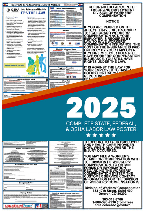 PREORDER - Colorado State and Federal Labor Law Poster 2025