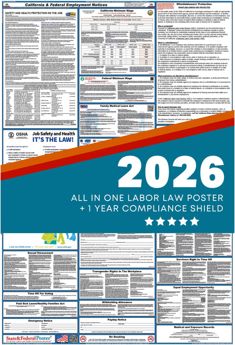 PREORDER - 2026 State & Federal Poster + 1 Year Compliance Shield Plan