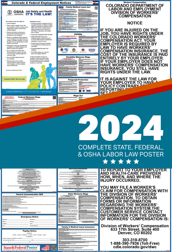 PREORDER - Colorado State and Federal Labor Law Poster 2024 — State and  Federal Poster