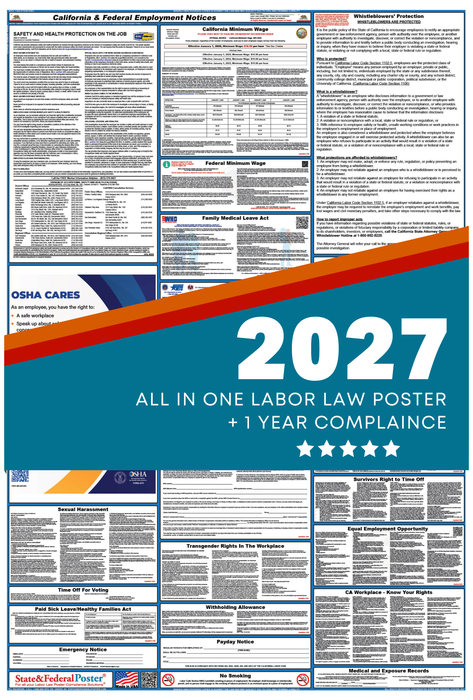 Preorder 2027 State & Federal Poster + 1 Year Compliance Shield Plan