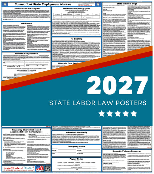 Connecticut State Labor Law Poster 2027 - State and Federal Poster