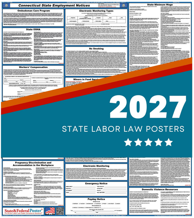 Connecticut State Labor Law Poster 2027 - State and Federal Poster
