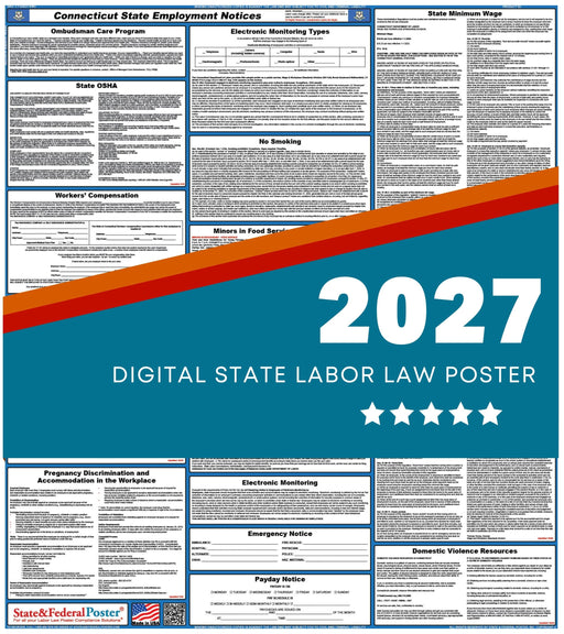 Connecticut State Labor Law Poster 2027 - State and Federal Poster