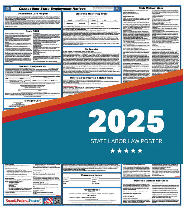 PREORDER - Connecticut State Labor Law Poster 2025