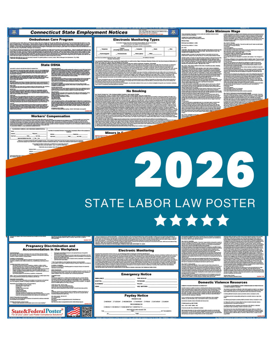 PREORDER - Connecticut State Labor Law Poster 2026