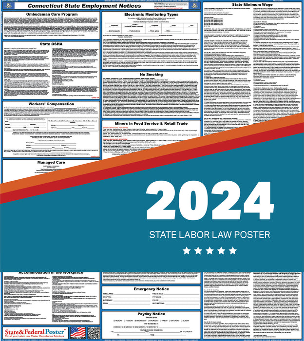 PREORDER - Connecticut State Labor Law Poster 2024