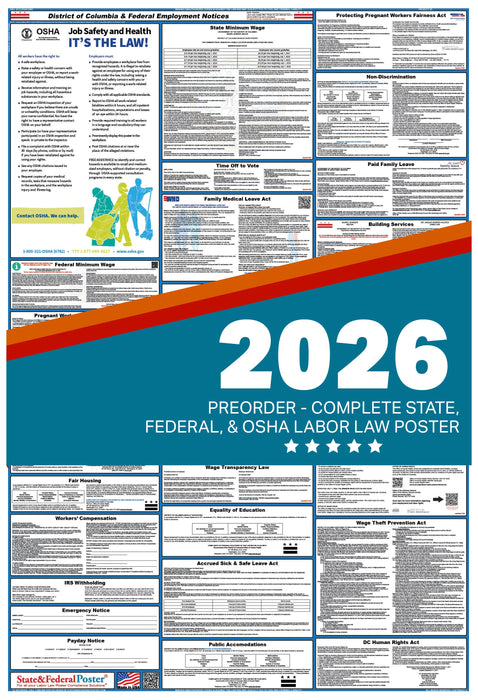 PREORDER - Digital District of Columbia Labor Law Poster 2026
