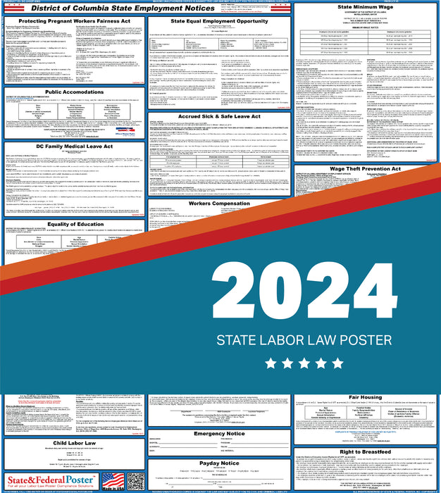 District of Columbia State Labor Law Poster 2024