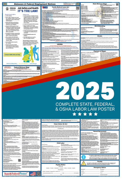 PREORDER - Delaware Digital Labor Law Poster 2025