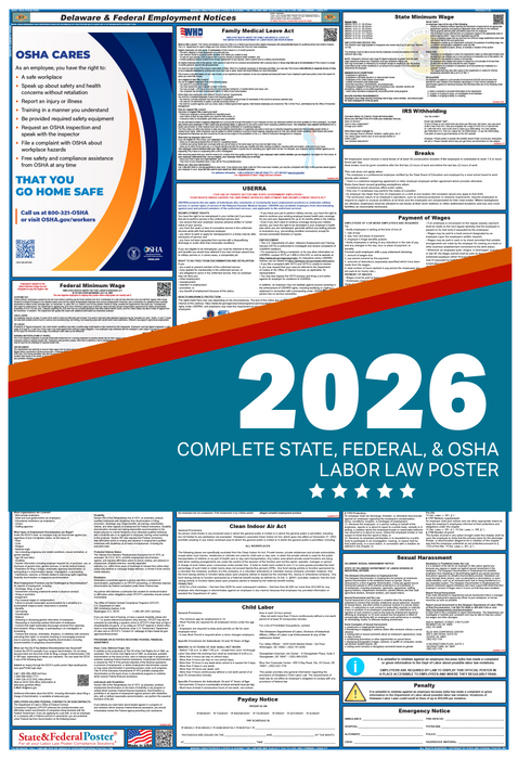 Digital Delaware Labor Law Poster 2026