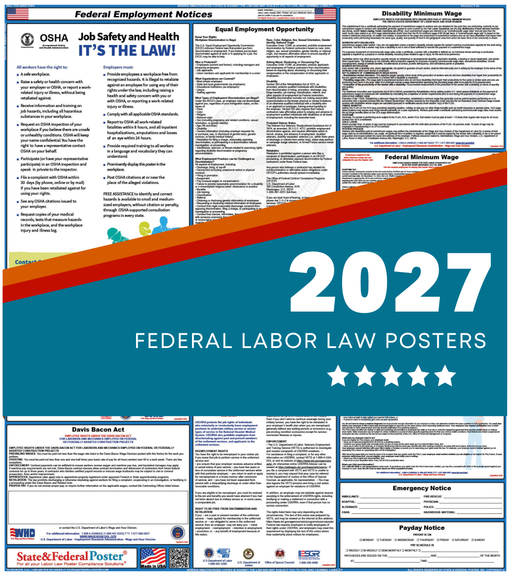 Federal Labor Law Poster 2027 - State and Federal Poster