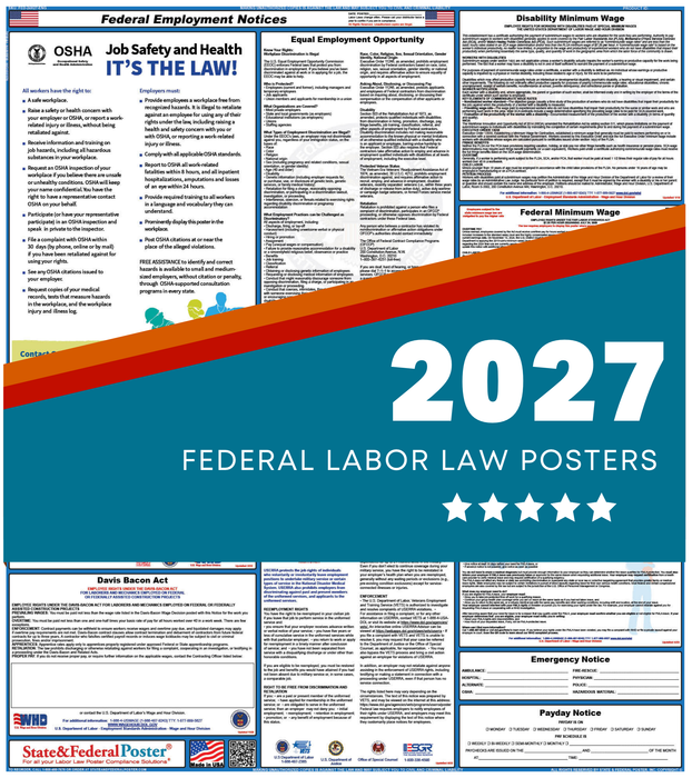 Federal Labor Law Poster 2027 - State and Federal Poster