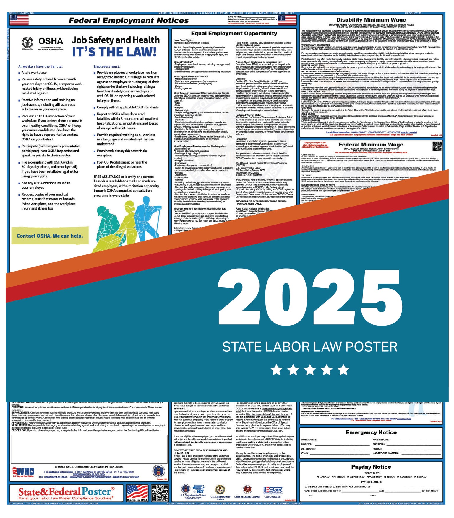 thumbnail image 2 of 2025 Alabama And Federal Labor Law Poster Set (English, AL... 2 of 13