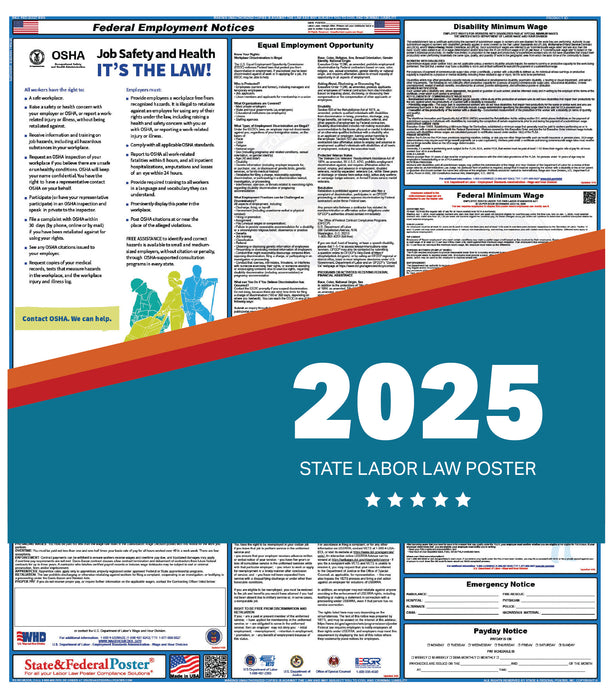 PREORDER - Federal Labor Law Poster 2025