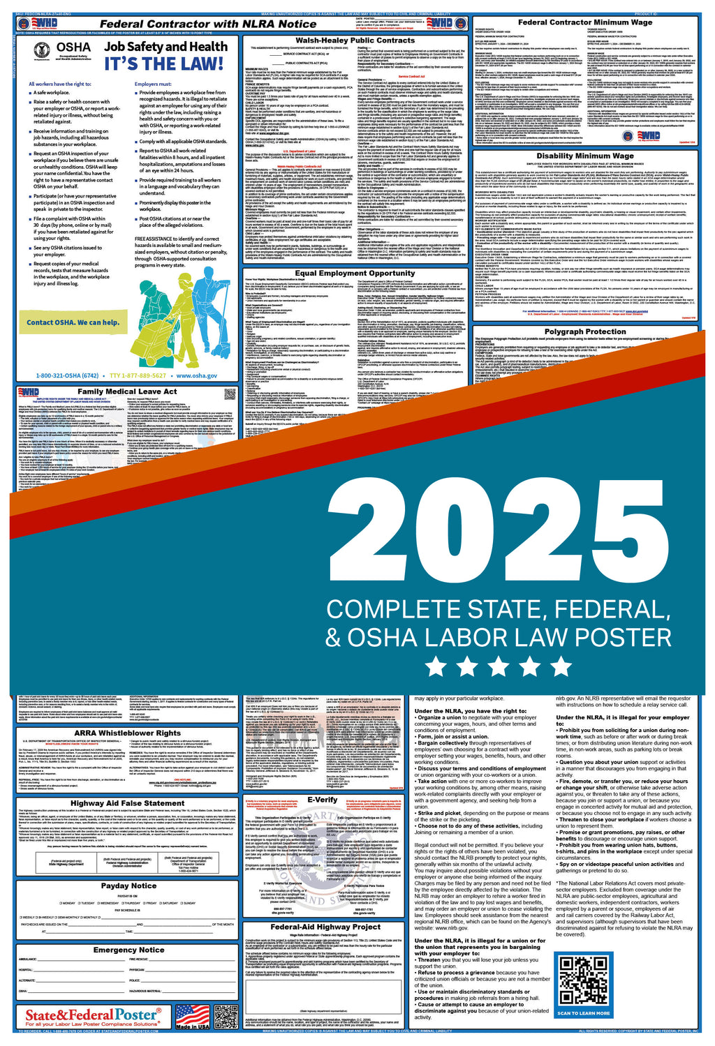 2025 Federal Labor Law Poster — State and Federal Poster