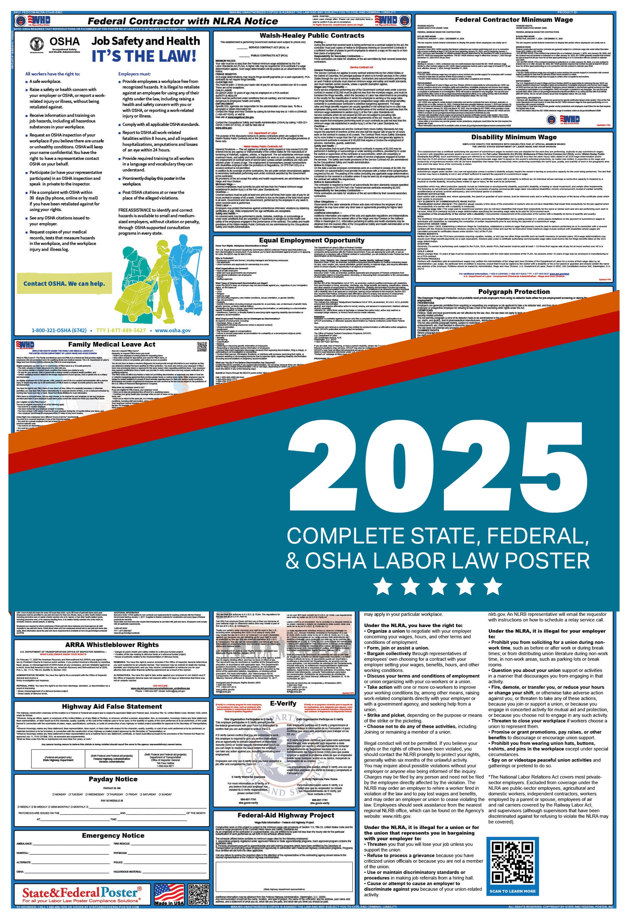2025 Federal Labor Law Poster State And Federal Poster 2025 federal labor law poster state and federal poster