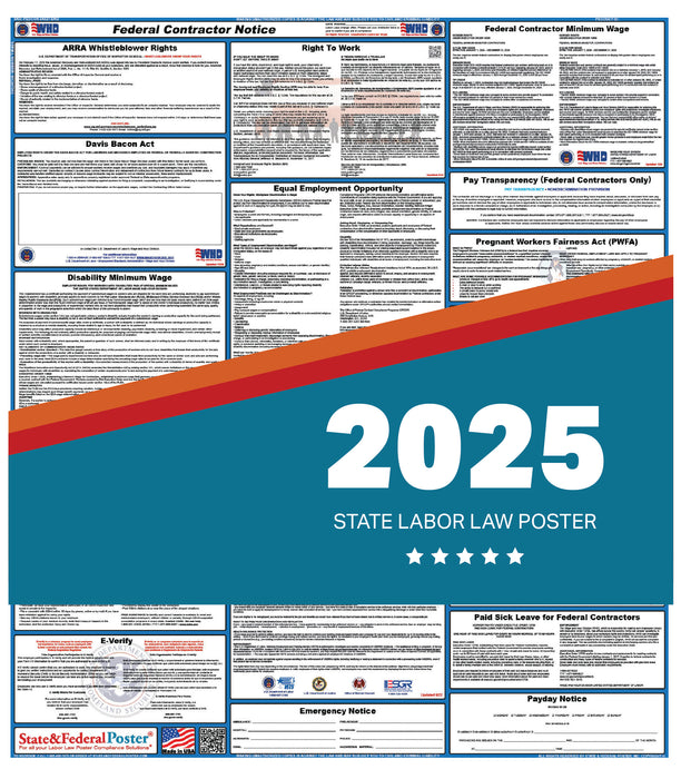 PREORDER - Federal Contractor Labor Law Poster 2025