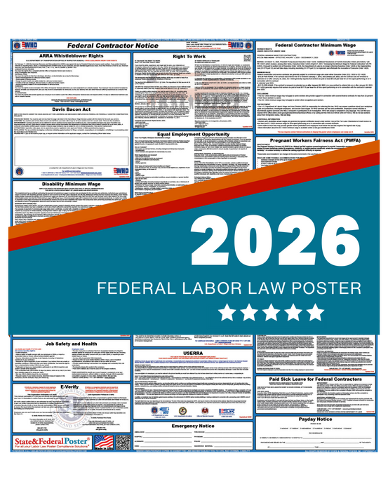 PREORDER - Digital Federal Contractor Labor Law Poster 2026