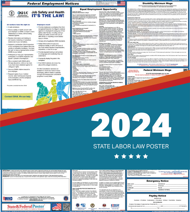PREORDER - Federal Labor Law Poster 2024