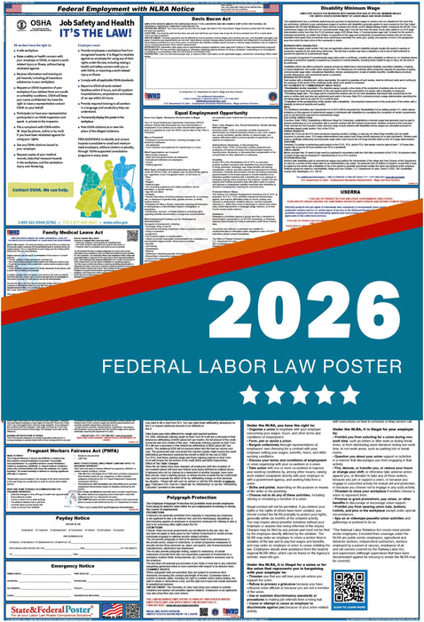 PREORDER - Digital Federal Labor Law Poster with NLRA 2026