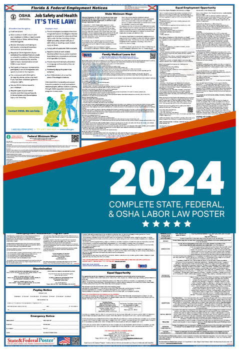 Florida State and Federal Labor Law Poster 2024