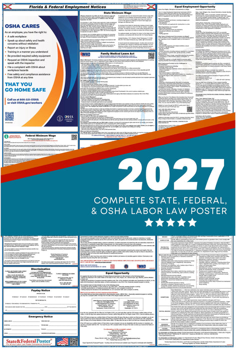 Florida State and Federal Labor Law Poster 2027 - State and Federal Poster